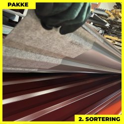 Trapezplade MTP 21 - 2. sortering - 6 stk. af 3000 mm - M�rker�d - 18,6 m�