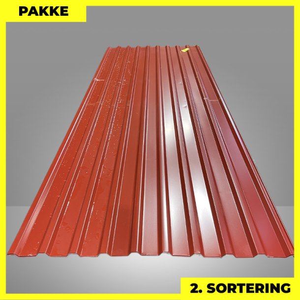 Trapezplade MTP 21 - 2. sortering - 6 stk. af 3000 mm - M�rker�d - 18,6 m�