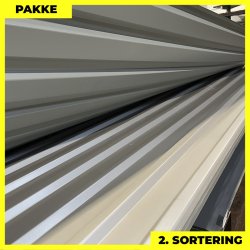 Trapezplade MTP 21 - 2. sortering - 7 stk. af 3000 mm - Silver - 21,7 m�