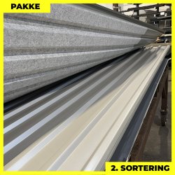 Trapezplade MTP 21 - 2. sortering - 7 stk. af 3000 mm - Silver - 21,7 m�