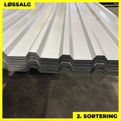 Trapezplade MTP 21 - 2. sortering - 3000 mm - Silver