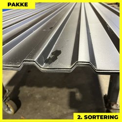 Trapezplade MTP 21 - 2. sortering - 6 stk. af 3000 mm - Mat Sort - 18,6 m�