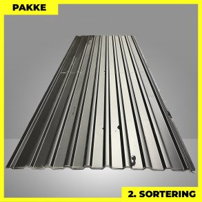 Trapezplade MTP 21 - 2. sortering - 6 stk. af 3000 mm - Mat Sort - 18,6 m�