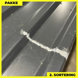 Trapezplade MTP 21 - 2. sortering - 6 stk. af 3000 mm - Mat Antracitgr� - 18,6 m�