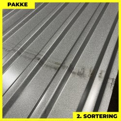 Trapezplade MTP 21 - 2. sortering - 6 stk. af 3000 mm - Mat Silver - 27,9 m�