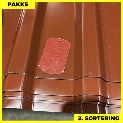 Trapezplade MTP 21 - 2. sortering - 8 stk. af 3000 mm - M�rker�d - 24,8 m�