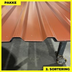 Trapezplade MTP 21 - 2. sortering - 8 stk. af 3000 mm - M�rker�d - 24,8 m�