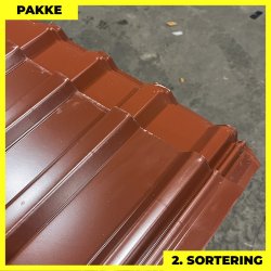 Trapezplade MTP 21 - 2. sortering - 8 stk. af 3000 mm - M�rker�d - 24,8 m�