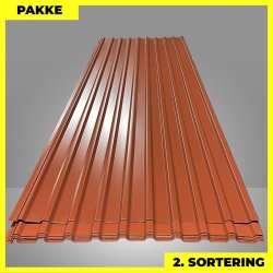 Trapezplade MTP 21 - 2. sortering - 8 stk. af 3000 mm - M�rker�d - 24,8 m�