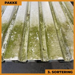 Trapezplade MTP 21 - 3. sortering - 8 stk. af 7550 mm - Mat Hvid - 62,5 m�