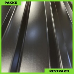 Trapezplade MTP 21 - Restparti - 10 stk. af 4500 mm - 0,5 mm - Sort - 46,5 m&sup2;