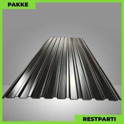 Trapezplade MTP 21 - Restparti - 10 stk. af 4500 mm - 0,5 mm - Sort - 46,5 m&sup2;