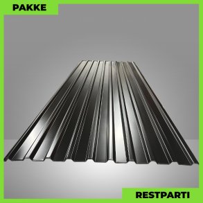 Trapezplade MTP 21 - Restparti - 10 stk. af 4500 mm - 0,5 mm - Sort - 46,5 m&sup2;