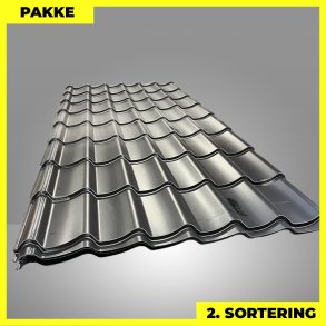 Teglstensprofil Traditionel - 2. sortering - 11 stk. af 2920 mm - Mat Sort - 34,6 m&sup2;