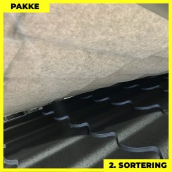 Teglstensprofil Traditionel m/ dug - 2. sortering - 4 stk. af 2920 mm - Mat Sort - 12,6 m&sup2;