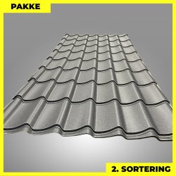 Teglstensprofil Traditionel m/ dug - 2. sortering - 4 stk. af 2920 mm - Mat Sort - 12,6 m&sup2;