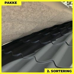 Teglstensprofil Traditionel m/ dug - 2. sortering - 6 stk. af 2920 mm - Grafitgr� - 18,9 m�