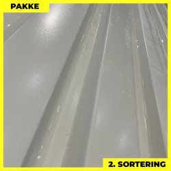 Trapezplade MVP 21 - V�g - 2. sortering - 4 stk. af 3000 mm - Lysegr� - 12,4 m�