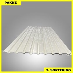 Trapezplade MVP 21 - V�g - 2. sortering - 4 stk. af 3000 mm - Lysegr� - 12,4 m�