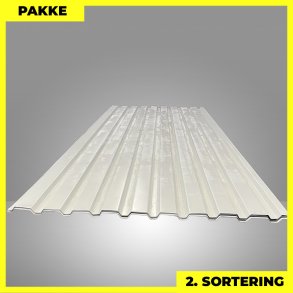 Trapezplade MVP 21 - V�g - 2. sortering - 4 stk. af 3000 mm - Lysegr� - 12,4 m�