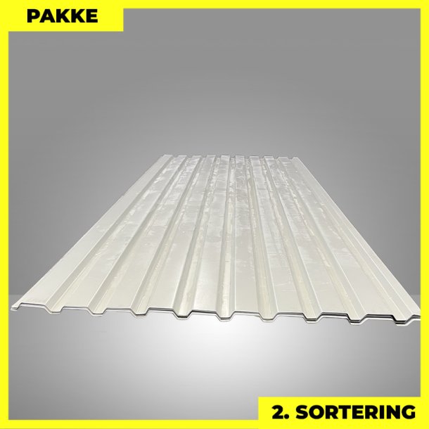 Trapezplade MVP 21 - V�g - 2. sortering - 4 stk. af 3000 mm - Lysegr� - 12,4 m�