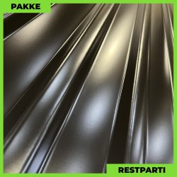 Trapezplade MTP 21 m/ dug - Restparti - 6 stk. af 3500 mm - 0,45 mm - Sort - 21,7 m�