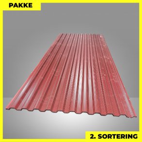 Trapezplade MTP 20 Perforeret - 2. sortering - 13 stk. af 3000 mm - M�rker�d - 39 m�