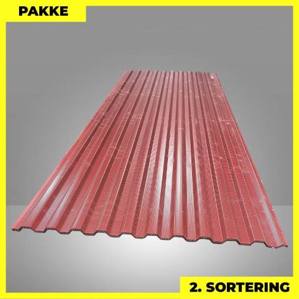 Trapezplade MTP 20 Perforeret - 2. sortering - 13 stk. af 3000 mm - M�rker�d - 39 m�