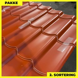 Teglstensprofil Traditionel m/ dug - 2. sortering - 4 stk. af 2920 mm - Svenskr�d - 12,6 m�