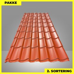 Teglstensprofil Traditionel m/ dug - 2. sortering - 4 stk. af 2920 mm - Svenskr�d - 12,6 m�