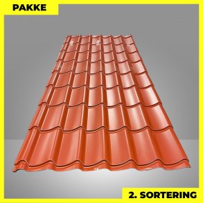 Teglstensprofil Traditionel m/ dug - 2. sortering - 4 stk. af 2920 mm - Svenskr�d - 12,6 m�