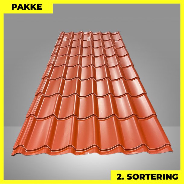 Teglstensprofil Traditionel m/ dug - 2. sortering - 4 stk. af 2920 mm - Svenskr�d - 12,6 m�