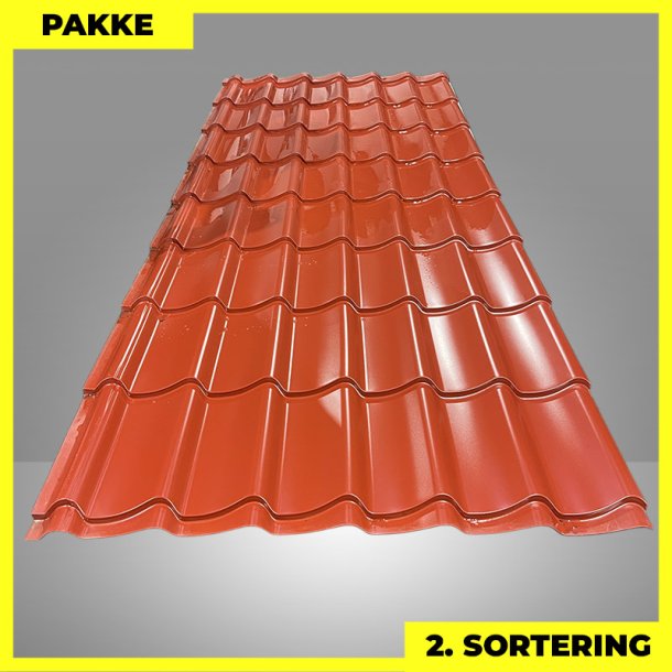 Teglstensprofil Traditionel - 2. sortering - 8 stk. af 2920 mm - Svenskr�d - 25,2 m�