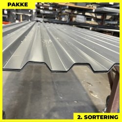 Trapezplade MTP 20 - 2. sortering - 5 stk. af 3000 mm - Grafitgr� - 15 m�