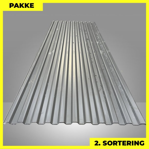 Trapezplade MTP 20 - 2. sortering - 5 stk. af 3000 mm - Grafitgr� - 15 m�