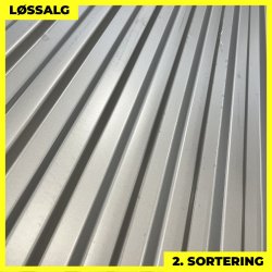 Trapezplade MTP 20 - 2. sortering - 3000 mm - Silver