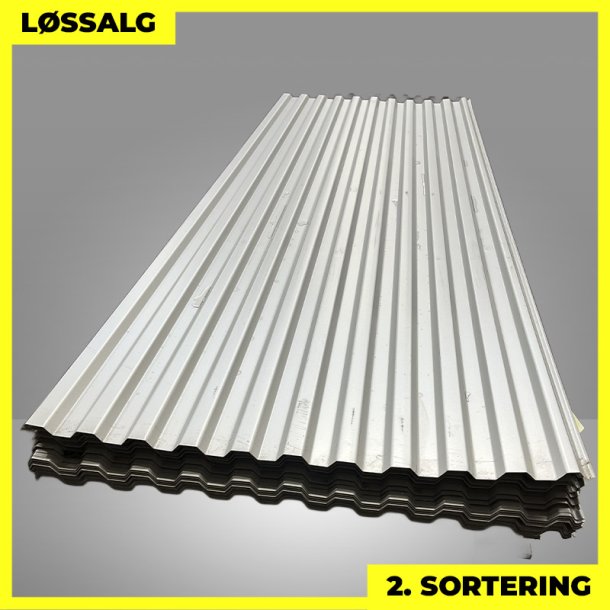 Trapezplade MTP 20 - 2. sortering - 3000 mm - Silver