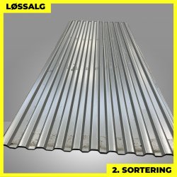 Trapezplade MTP 20 - 2. sortering - 3000 mm - M�rk Silver