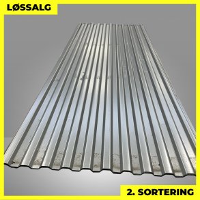 Trapezplade MTP 20 - 2. sortering - 3000 mm - M�rk Silver