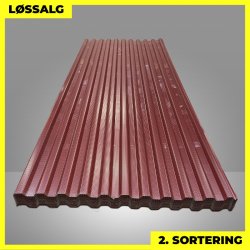 Trapezplade MTP 20 - Perforeret - 2. sortering - 3000 mm - M�rker�d