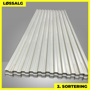 Trapezplade MTP 20 - 2. sortering - 3000 mm - Lysegr�