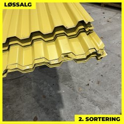 Trapezplade MTP 20 - 2. sortering - 3000 mm - Gul