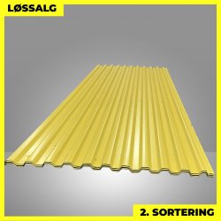 Trapezplade MTP 20 - 2. sortering - 3000 mm - Gul