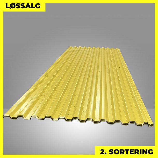 Trapezplade MTP 20 - 2. sortering - 3000 mm - Gul