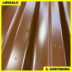 Trapezplade MTP 20 - 2. sortering - 3000 mm - Teglr�d