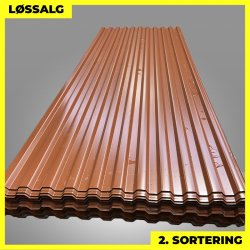 Trapezplade MTP 20 - 2. sortering - 3000 mm - Teglr�d