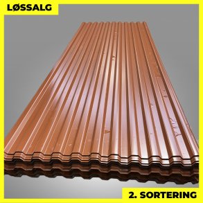 Trapezplade MTP 20 - 2. sortering - 3000 mm - Teglr�d