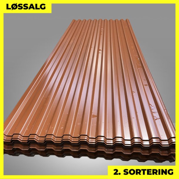 Trapezplade MTP 20 - 2. sortering - 3000 mm - Teglr�d