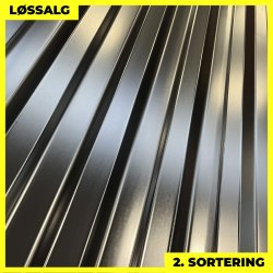 Trapezplade MTP 20 - 2. sortering - 3000 mm - Sort