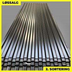 Trapezplade MTP 20 - 2. sortering - 3000 mm - Sort